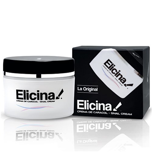 Elicina Snail Cream on white background