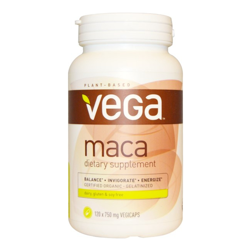 Vega  Maca - 60 Vegicaps on white background